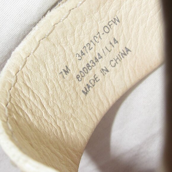 FRYE Carson Ankle Strap Ivory Off White Flat Sandals Open Toe Back Zip Size 7 - Picture 5 of 5